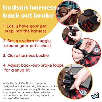 Huxley & Kent Hudson Harness | Woodstock Tie Dye (Large, 22-35lbs) | Easy Control Step-in Mesh Vest Harness for Dogs with Reflective Strips for Safety | H&K Walking, Training Harness for Dogs