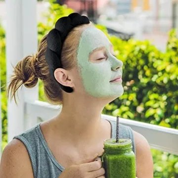 Trendy WSICSE Skincare Headband & Wristband Set for Women