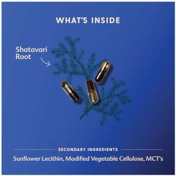 Motherlove Shatavari (120 Liquid caps) Lactation Supplement to Support Breast Milk Supply During Menstruation—Non-GMO, Organic Herbs, Vegan, Kosher