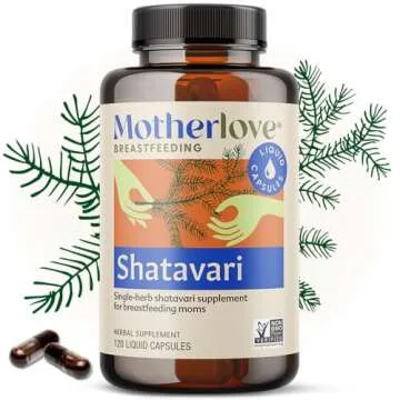 Motherlove Shatavari (120 Liquid caps) Lactation Supplement to Support Breast Milk Supply During Menstruation—Non-GMO, Organic Herbs, Vegan, Kosher