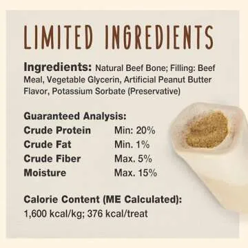 Cadet Stuffed Shin Bones - Durable Peanut Butter Dog Chews