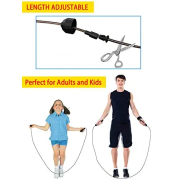 Adjustable Jump Rope for Men, Women & Kids - 2 Pack