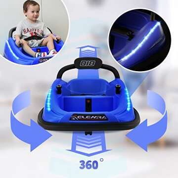 ELEMARA Bumper Car for Toddlers with Remote Control
