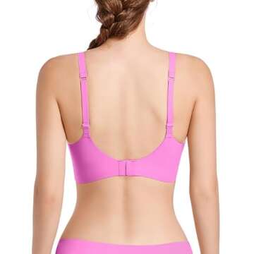 SHAPERX Wireless Scoop Bras for Women - Seamless Comfort, Small to Plus Size