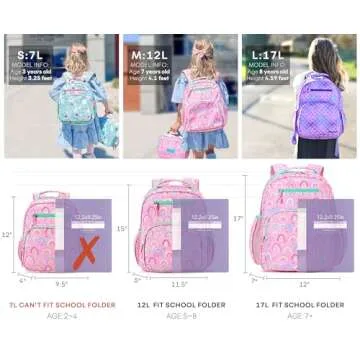 Mibasies Girls Backpack for School - Durable and Bright