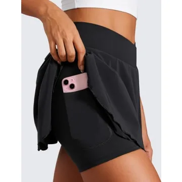 CRZ YOGA Women’s High Waisted Tennis Skirt with Pockets