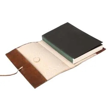 Leather Journal in Brown 8x6 Refillable Lined Paper Tree of Life Handmade writing Notebook Diary Leather Bound Daily Notepad for women and men Writing pad for Artist Sketch by KPL