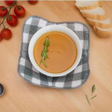 Aticca Microwave Bowl Cozy Holders for Hot Food Set of 4 Hot Pads for Bouillon Cups Multipurpose Heat Proof Plate Holder