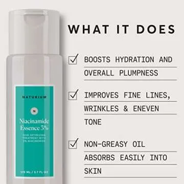 Naturium Niacinamide Essence 3%, Soothing & Hydrating Skin Optimizing Treatment, 5.7 oz