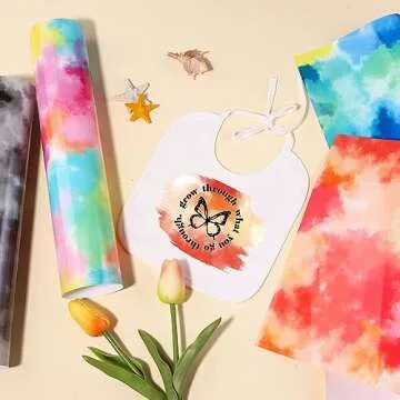 Tintnut Rainbow Tie Dye Heat Transfer Vinyl for DIY Crafts