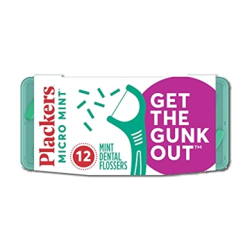Plackers Micro Mint Dental Floss Picks with Travel Case