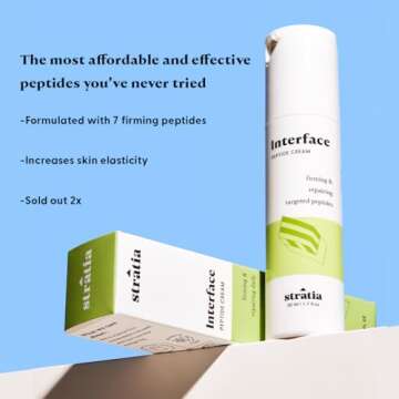 Stratia Interface Daily Moisturizer with Peptides for Hydration & Repair, Suitable for All Skin Types, 1.70 Fl Oz (Pack of 1)