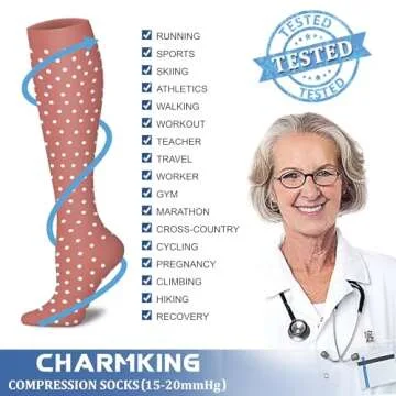CHARMKING Compression Socks for Comfortable Circulation