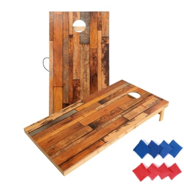 TIANNBU Solid Wood Cornhole Set for Endless Fun
