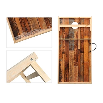 TIANNBU Solid Wood Cornhole Set for Endless Fun