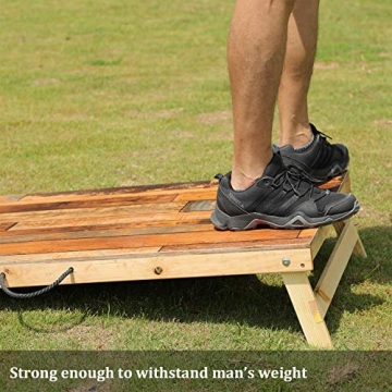 TIANNBU Solid Wood Cornhole Set for Endless Fun