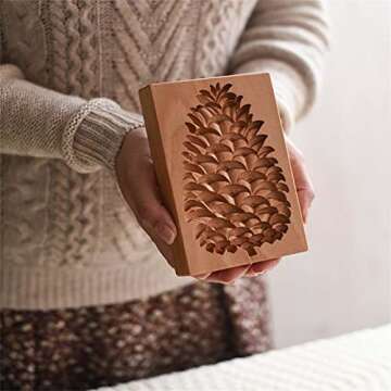 Wooden Cookie Biscuit Mold, 3D Baking Mold, Embossing Craft Decorating Baking Tool, Suitable for Hal...