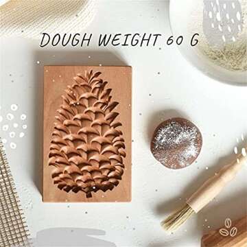 Wooden Cookie Mold for Holiday Baking - Versatile 3D Craft
