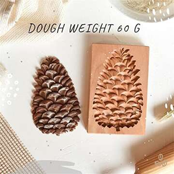 Wooden Cookie Mold for Holiday Baking - Versatile 3D Craft
