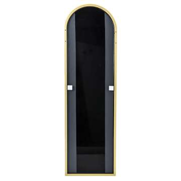 BEVERDY Door Mirror, Full Length Mirror Over The Door, 14"x 48" Hanging Mirror, Arched, Vertical, Wall Mirror, Full Body Mirror, Gold
