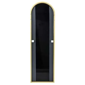 BEVERDY Door Mirror, Full Length Mirror Over The Door, 14"x 48" Hanging Mirror, Arched, Vertical, Wall Mirror, Full Body Mirror, Gold