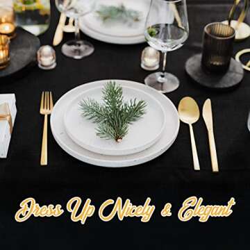 BRILLMAX 6 Pack Black Tablecloths for 6 Foot Rectangle Tables 90 x 132 Inch - 6ft Rectangular Bulk Linen Polyester Fabric Washable Cloth Cover for Wedding Reception Banquet Birthday Party