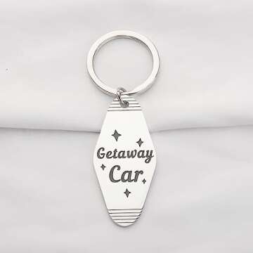 CENWA Getaway Car Motel Keychain Cute Keychains Gifts For Her Fans Gift (getaway car)
