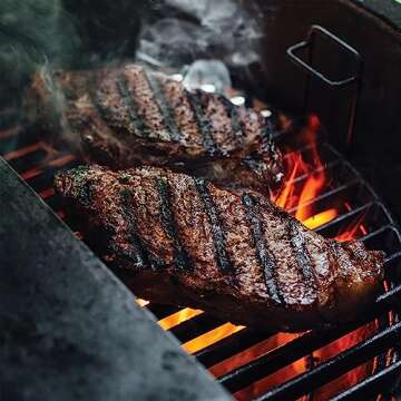 Kamado Joe Durable Half-Moon Cast Iron Cooking Grate with Grill Grate Lifter for Classic Joe 18-inch Charcoal Grill and Smokers in Black, Model KJ-HCICG