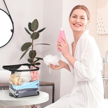 Leak Proof Clear Travel Bags for Toiletries & Cosmetics