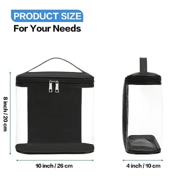 Leak Proof Clear Travel Bags for Toiletries & Cosmetics