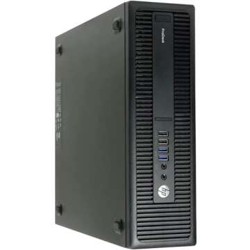 HP ProDesk 600G1 SFF Desktop Computer PC with New 24" FHD Monitor Bundle