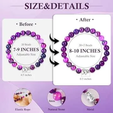 Healing Amethyst Bracelets for Women by SmileBelle
