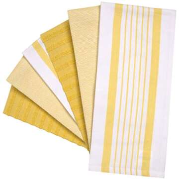 Premium Kitchen Towels 20x28 Soft & Absorbent - 6 Pack