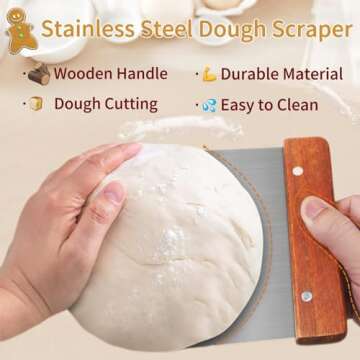 CZHZY Sourdough Bread Baking Supplies and Starter Kit, 9 Inch Round Banneton Bread Proofing Basket, Bread Making Tools with Linen Liner, Bread Lame, Starter Jar, Danish Whisk, Metal Scraper