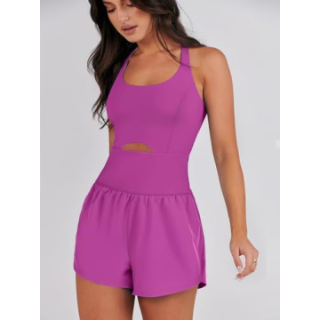 Caracilia Women's Stylish Workout Romper for Every Occasion