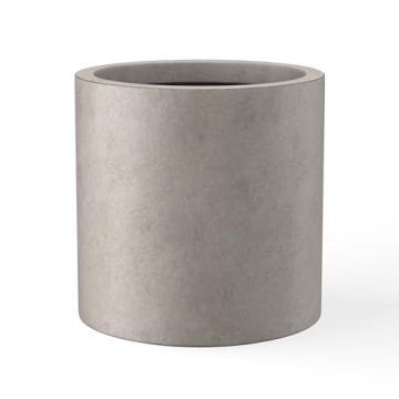 Modern Concrete Planter with Drainage Hole for Versatile Use