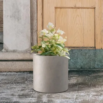 Modern Concrete Planter with Drainage Hole for Versatile Use