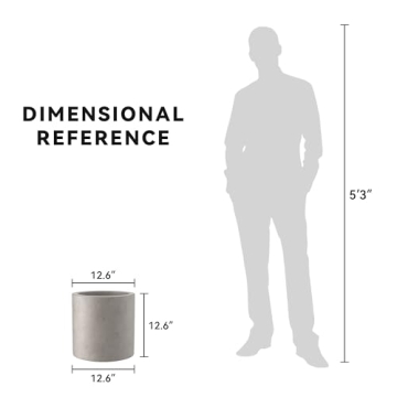 Modern Concrete Planter with Drainage Hole for Versatile Use