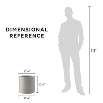 Modern Concrete Planter with Drainage Hole for Versatile Use