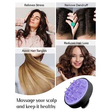 HEETA Scalp Massager Brush for All Hair Types - Eco-Friendly Care Tool