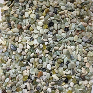 Natural Polished Jade Pebbles 3/8" Gravel for Elegant Decor