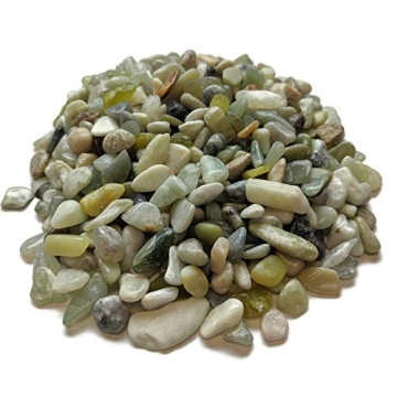 Natural Polished Jade Pebbles 3/8" Gravel for Elegant Decor