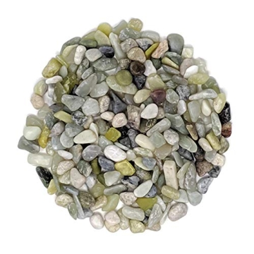 Natural Polished Jade Pebbles 3/8" Gravel for Elegant Decor
