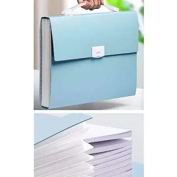 Freude Expanding File Folder with Handle - A4 Size Accordion File Organizer Portable,Waterproof,12 Pockets Monthly Document Organizer, Plastic File Organizer with Colored Labels for Office,School