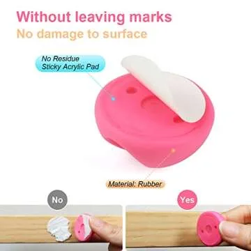 Shintop Cable Clips, Desk Cable Drop, Desk Wire Clips for All Your Computer, Electrical, Charging or Mouse Cord (Colorful,6pcs)