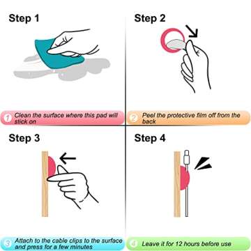 Shintop Cable Clips, Desk Cable Drop, Desk Wire Clips for All Your Computer, Electrical, Charging or Mouse Cord (Colorful,6pcs)