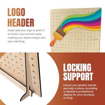 Torched Pegboard Display for Jewelry and Crafts