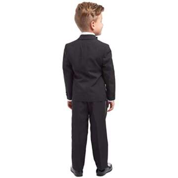 Nautica baby boys 4-piece With Dress Shirt, Bow Tie, Jacket, and Pants Tuxedo, Black, 18 Months US