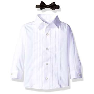 Nautica baby boys 4-piece With Dress Shirt, Bow Tie, Jacket, and Pants Tuxedo, Black, 18 Months US