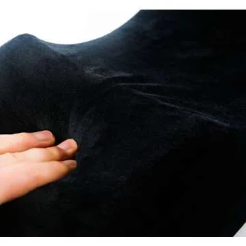 PRASNE Eyelash Extension Pillow, U-shape Ergonomic Curve Pillow, Makeup Grafting Eyelash Pillow Neck Support Curve for Salon Home - Black